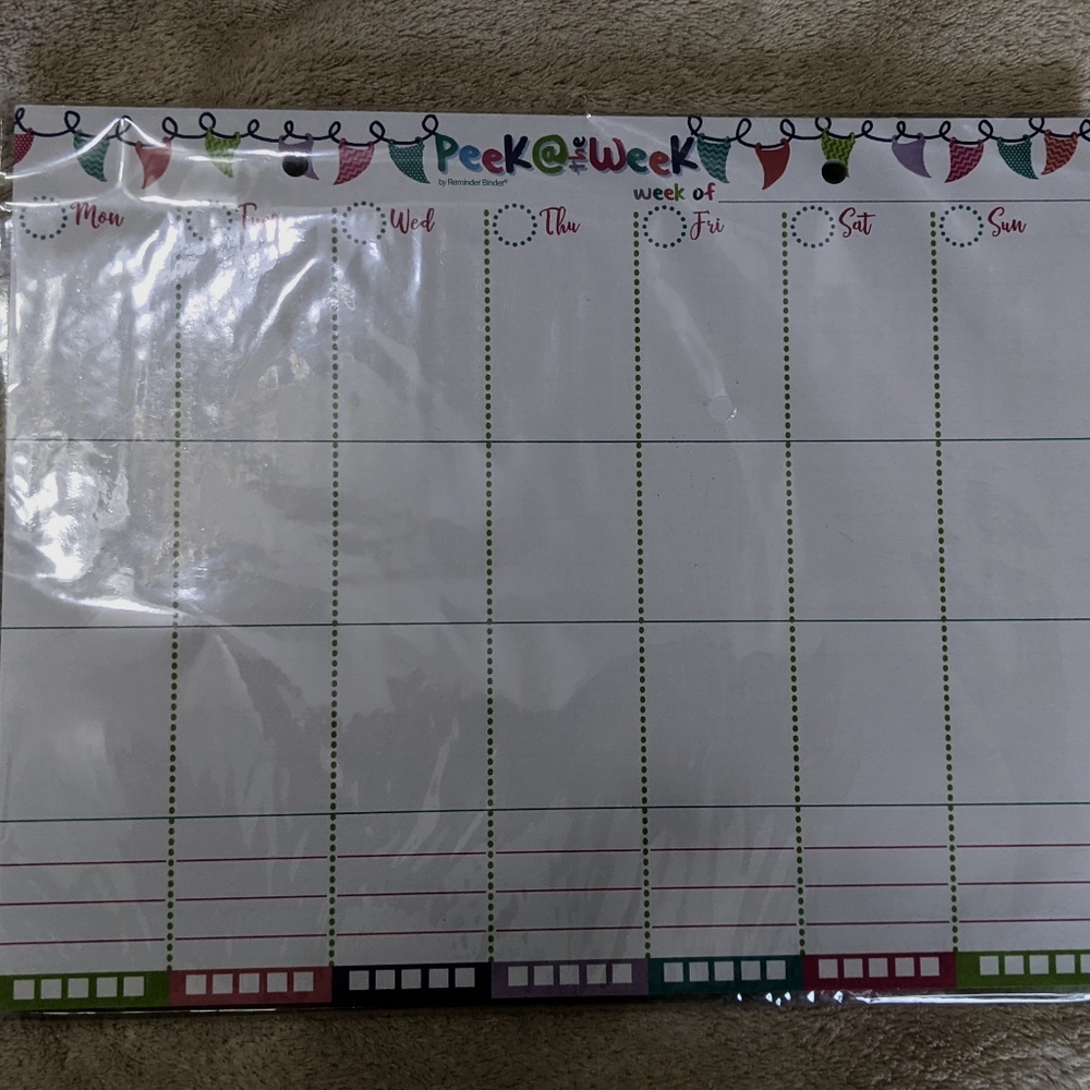 Denise Albright Peek at the Week Calendar